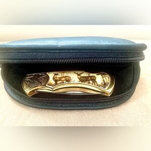 The Franklin Mint Collector Knfs 10 Point Buck Deer Lockable Pocket Knf - New